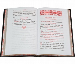 Часослов на церковнославянском языке, в кожаном переплете
