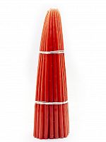 Свечи восковые конусные, маканые, красные № 30, 50 шт, 21 см, диаметр 8 мм, с медовым ароматом