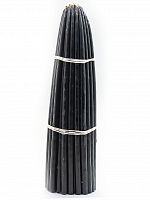 Свечи восковые конусные, маканые, черные № 30, 50 шт, 21 см, с медовым ароматом