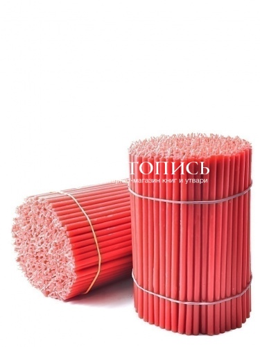 Красные восковые свечи "Калужские" № 120 - 1 кг, 300 шт., станочные фото 2