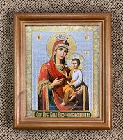 Икона Пресвятая Богородица "Скоропослушница" (двойное тиснение, 155х130 мм, арт. 17227)