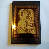 Икона из шунгита "Божией Матери Скоропослушницы" (арт. 14181)