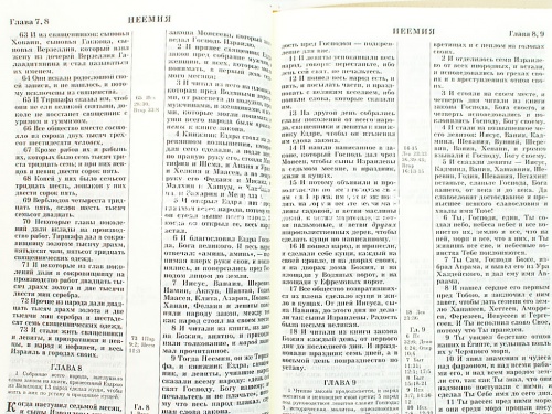 Библия в кожаном переплете на молнии, канонические книги, синодальный перевод, золотой обрез (арт.17394) фото 7