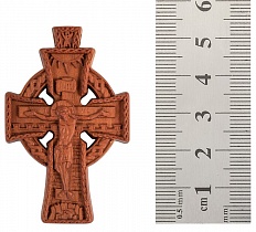 Крест "Новгородский" нательный из дерева (50х30 мм) (арт. 10013)