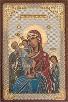 Икона Божией Матери "Трех Радостей" (оргалит, 90х60 мм)