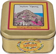 Ладан Афонский "Праздничный" в металлической упаковке  70-75 г, аромат "Земляника"