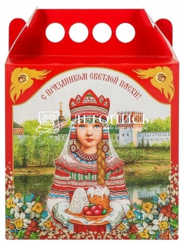 Пасочница деревянная "Славянская" в упаковке с лентой, объем 2000 мл. (арт. 10057) фото 2