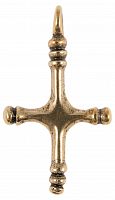 Крест-распятие нательный "Северный Крест" из латуни (арт. 10527)
