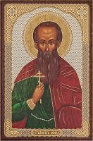 Икона "Святой мученик Леонид" (оргалит, 90х60 мм)