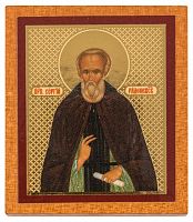 Икона святой преподобный Сергий Радонежский, чудотворец (арт. 09968) самоклеющаяся)