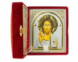 Складень венчальный, жаккард красный (арт. 19409)