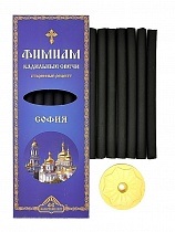 Ароматные кадильные свечи "Монашенки" аромат "София" 7 шт. 110 мм, диаметр 8 мм и керамическая подставка