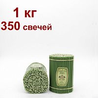 Свечи восковые Медово - янтарные зеленые №140, 1 кг (церковные, содержание пчелиного воска не менее 50%)