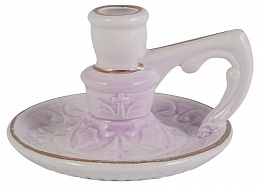 Подсвечник керамический с ручкой (цвет в ассортименте)