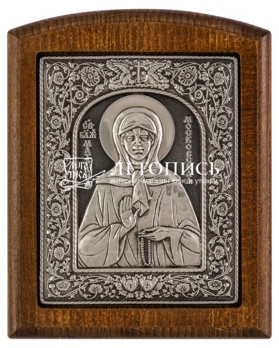 Икона святая блаженная Матрона Московская (серебрение)