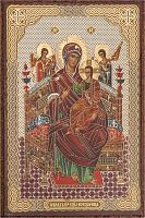 Икона Божией Матери "Всецарица" (оргалит, 90х60 мм)