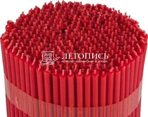 Красные восковые свечи "Калужские" № 60 - 2 кг, 300 шт., станочные фото 3