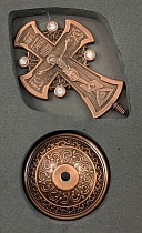 Крест автомобильный на подставке, цвет Бронза (арт. 17016)
