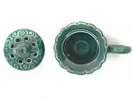Кадильница керамическая зеленая (Арт. 17461)