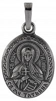 Икона нательная с гайтаном: мельхиор, серебро "Святая Мученица Татиана Римская"