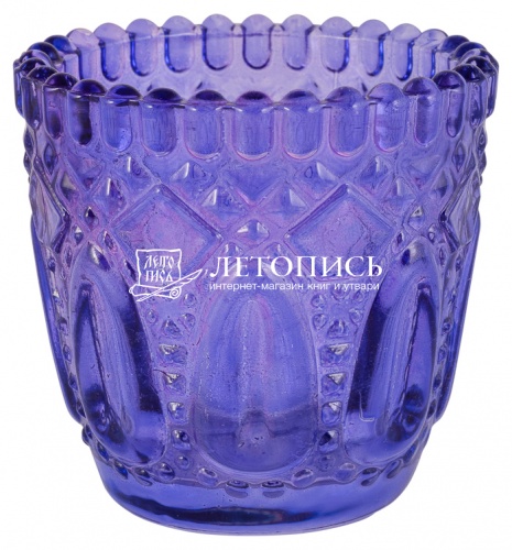 Стакан лампадный фиолетовый, узорчатый (арт. 13907)