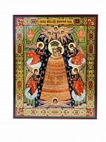 Икона Божией Матери "Прибавление ума" (ламинированная с золотым тиснением, 185х150 мм)