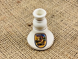 Подсвечник Башенка с иконой, белый с золотом 