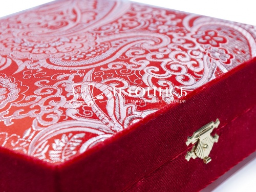 Складень венчальный, красная парча (арт. 08504) фото 3