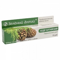 Зубная паста "Зеленый Алтай" с экстрактом кедровой хвои, 75 г