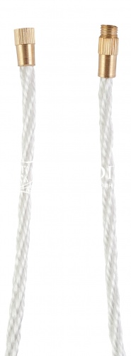 Гайтан шелковый на закрутке витой (цвет белый, 2 мм., 60 см., 10 шт) фото 3