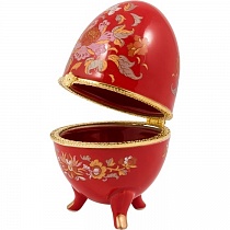 Шкатулка в форме "яйца" керамическая, с росписью