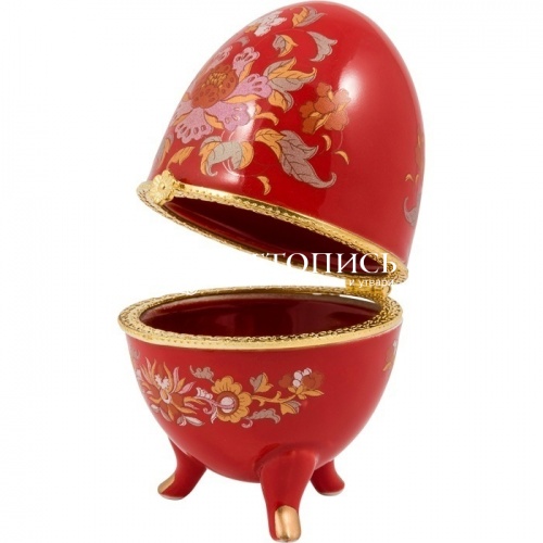 Шкатулка в форме "яйца" керамическая, с росписью фото 3