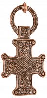 Крест-распятие нательный с орнаментом из меди (арт. 10520)