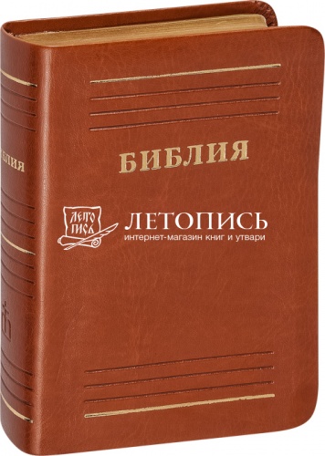 Библия в синодальном переводе, малый формат, кожаный переплет, золотой обрез (арт.09708)