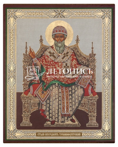 Икона "Святитель Спиридон Тримифунтский" (оргалит, 180х150 мм)