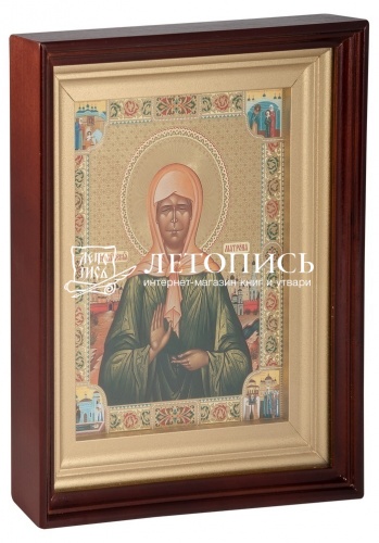 Киот с иконой святая блаженная Матрона Московская фото 2