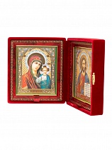 Складень венчальный, красный бархат (арт. 20145)
