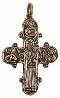 Крест нательный «Божья Матерь с младенцем» из латуни (арт. 10516)