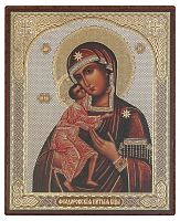 Икона Божией Матери "Феодоровская" (оргалит, 120х100 мм)