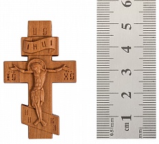 Крест нательный из дерева с распятием (50х30 мм) (арт. 10001)