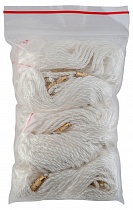 Гайтан шелковый на закрутке (цвет белый, 1 мм., 60 см., 10 шт)