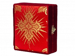 Складень венчальный, жаккард красный (арт. 08495)