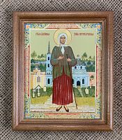 Икона святая блаженная Ксения Петербургская (двойное тиснение, 155х130 мм, арт. 17177)