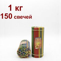 Свечи восковые Медово - янтарные разноцветные № 60, 1 кг (церковные, содержание пчелиного воска не менее 50%)