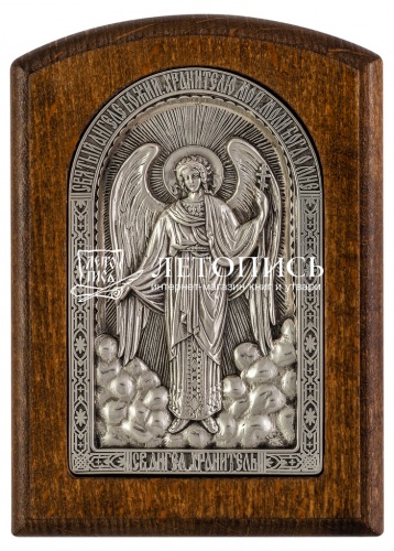 Икона Ангел Хранитель с молитвой (серебрение)