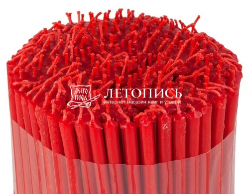 Свечи восковые Козельские красные  №100, 1 кг (церковные, содержание воска не менее 40%) фото 3