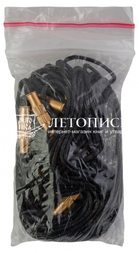 Гайтан шелковый на закрутке (цвет черный, 1,5 мм., 60 см., 10 шт) фото 2