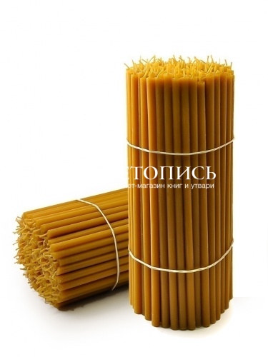 Свечи восковые "Башкирские"  №60 1 кг. 150 шт. , длина 23 см, диаметр 6,5 мм (церковные, содержание пчелиного воска 100%) фото 5