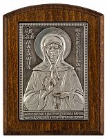 Икона святая блаженная Матрона Московская (серебрение)