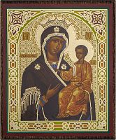 Икона Божией Матери "Избавительница" (на дереве с золотым тиснением, 80х60 мм)